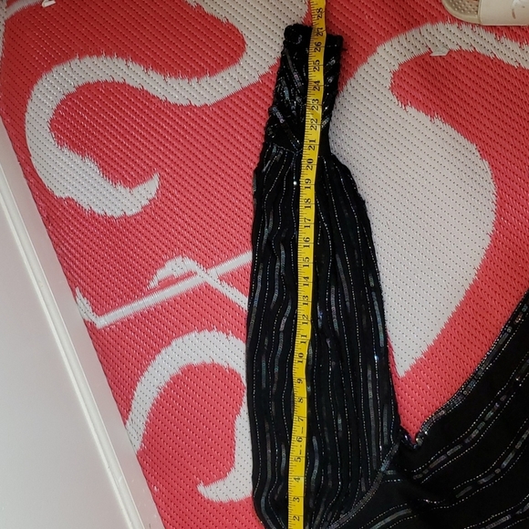 VINTAGE SILK Sequins bubble sleeve dress - Picture 14 of 15